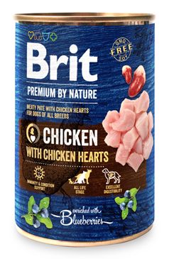 Brit Premium Dog by Nature konz Chicken&Hearts 400g