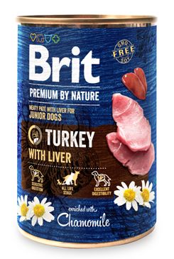 Brit Premium Dog by Nature konz Turkey&Liver 400g