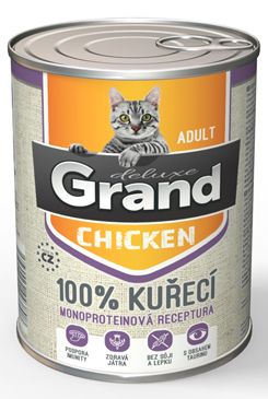 GRAND konz. deluxe kočka  drůbeží 400g