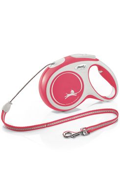 Vodítko FLEXI Comfort M lanko 8m/20kg červená