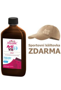 VITAR ArtiVit Sirup 500ml+kšiltovka béžová