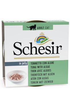 Schesir Cat konz. Adult tuňák/moř.řasy 85g