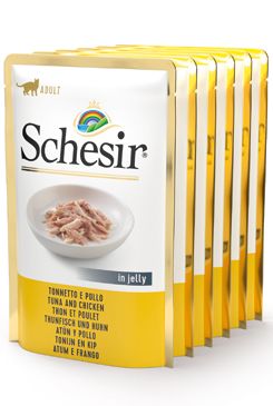 Schesir Cat kapsa Adult Monoprot. tuňák/kuře 6x85g