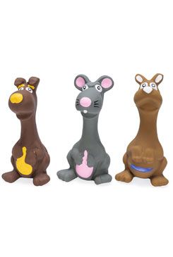 Hračka pes Skippy pískací 12cm latex různé druhy KAR