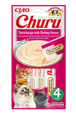 Churu Cat Tuna Recipe with Shrimp Flavour 4x14g
