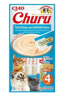 Churu Cat Tuna Recipe with Seafood Flavour 4x14g