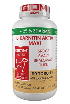 Giom S pes L-karnitin Aktiv 60 MAXI tbl+25% zdarma