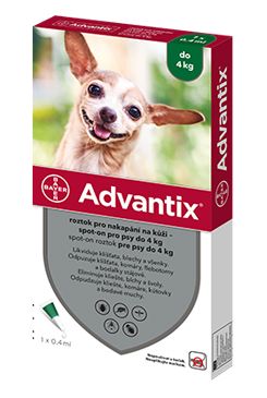Advantix Spot On 1x0,4ml pro psy do 4kg  (1 pipeta)