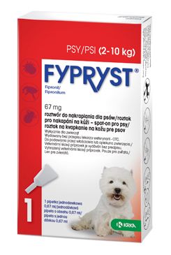 Fypryst Spot-on Dog S sol 1x0,67ml (2-10kg)