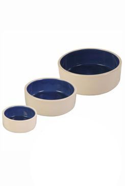 Miska keramická pes bílá/modrá 1l 18cm TR 1ks