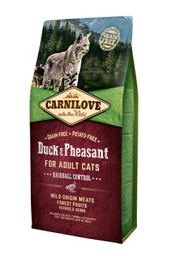 Carnilove Cat Duck&Pheasant Adult Hairball Contr 6kg